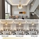 preview thumbnail 2 of 1, 42" Crystal Invisible Ceiling Fan Light Gold Chandelier LED Remote - 42" x 7.8"