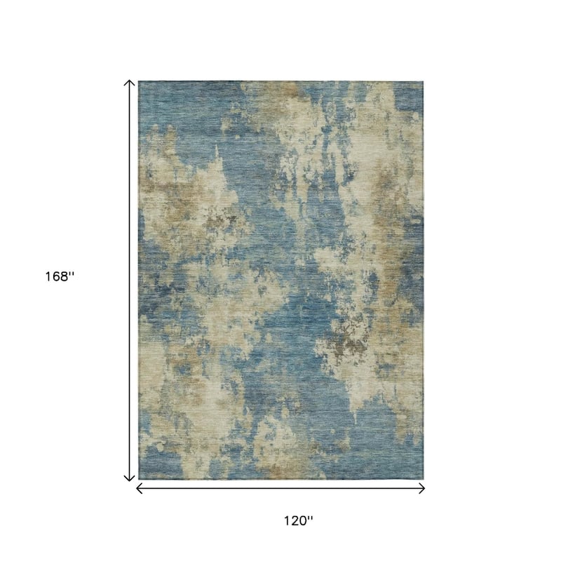 HomeRoots Abstract Transitional Rectangle Outdoor Rug