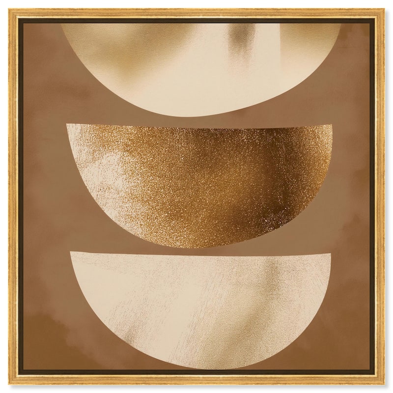 Golden Crescents I Canvas by Art Remedy - 12" x 12" - Gold