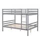 preview thumbnail 30 of 41, Full over Full Wooden Bunk Bed,High Guardrail,Ladder,Kids Teens,Dorm