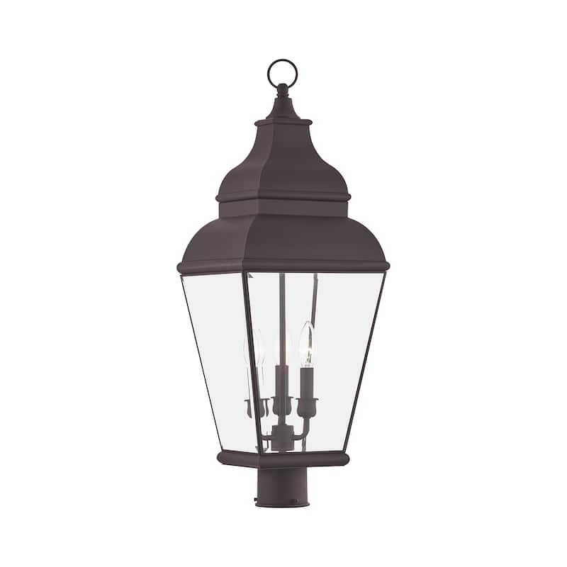 Livex Lighting Exeter 3 Light 28-1/4" High Outdoor Single Head Post