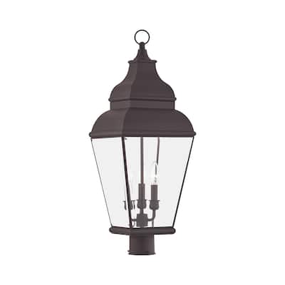 Livex Lighting Exeter 3 Light 28-1/4" High Outdoor Single Head Post