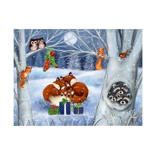 MAKIKO 'Family Good Night' Canvas Art - White