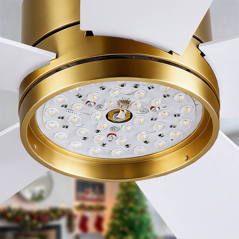 41 and 46 Inches Flush Mount Ceiling Fan with Light and Remote
