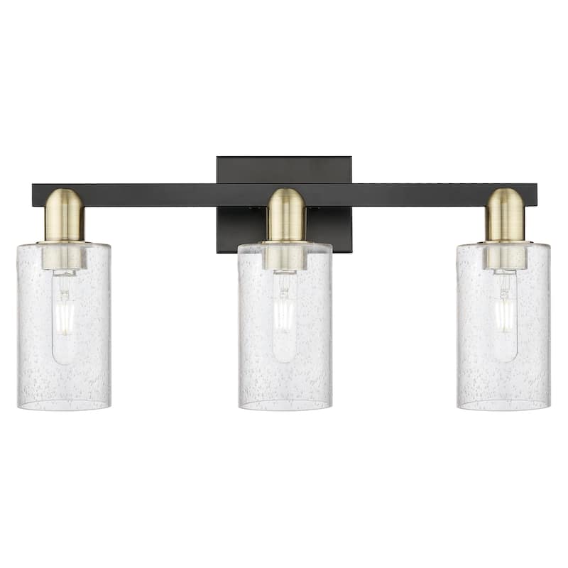 Innovations Lighting 716-3W-11-23 Clymer Vanity Clymer 3 Light 23" - Black Antique Brass / Seedy