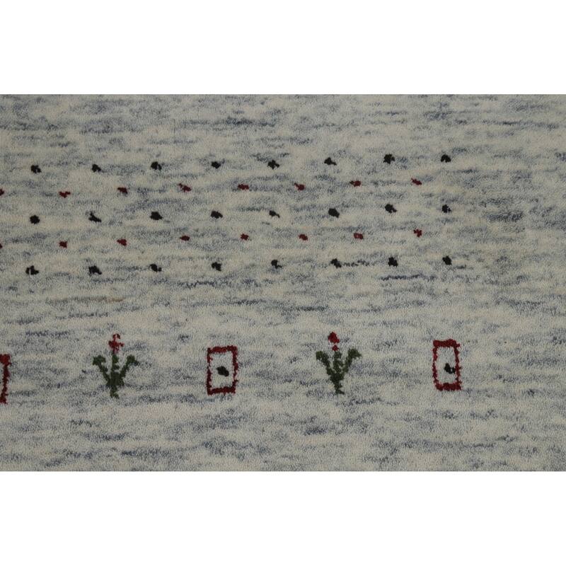 Hand Knotted Oriental 100% Wool Carpet Tribal Animal Pictorial Greys & Charcoal Gabbeh Area Rug - 10' 0'' X 8' 3''