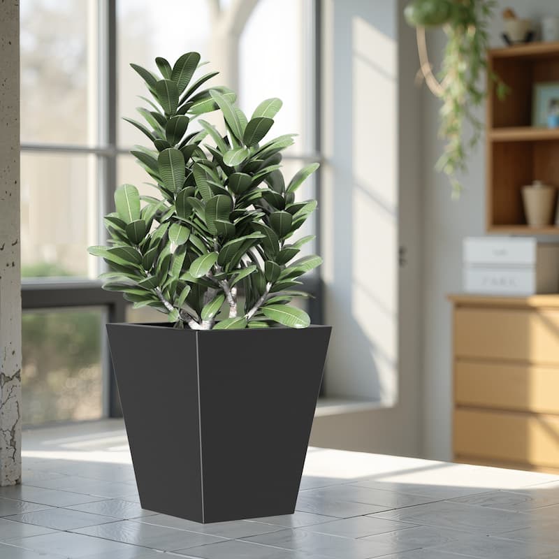 Handmade Tall Tapered Planter Pot with Drainage, Indoor and Outdoor