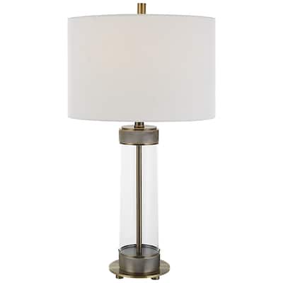 Antique Brass Metal 1-light Table Lamp