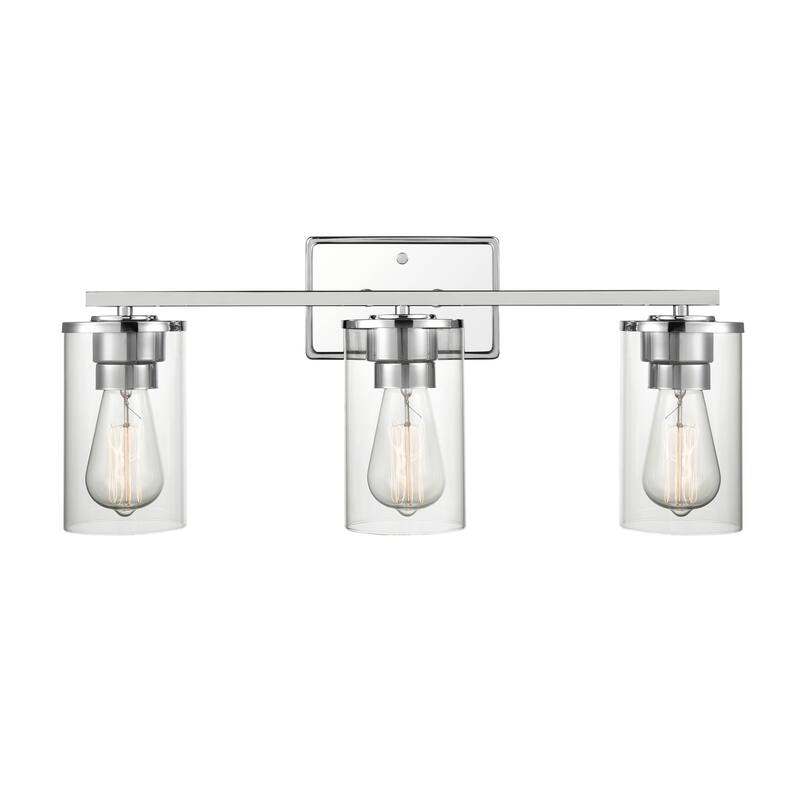 Millennium Lighting Verlana 3-Light Bathroom Vanity Fixture in Multiple Finishes with Clear Glass Shades