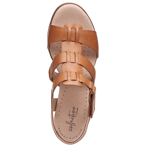 Shop Clarks Womens Valarie Kerry Leather Open Toe Casual Ankle
