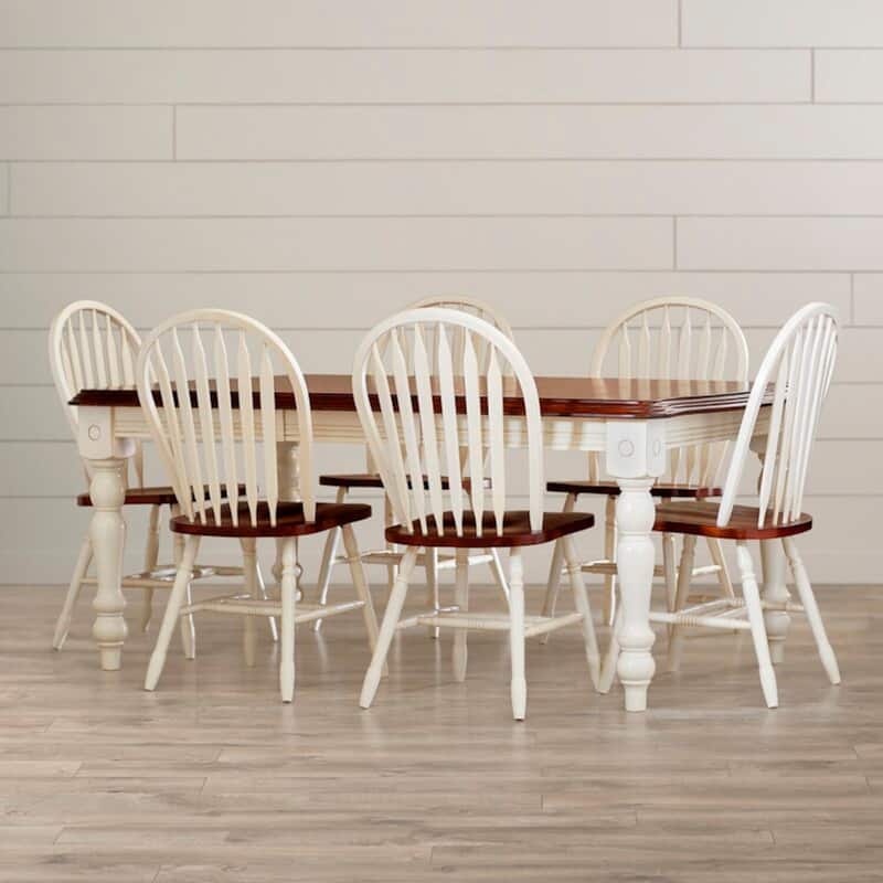 Extendable Dining Table 72" Rectangular Seats 8 Art Deco Style Table - 72