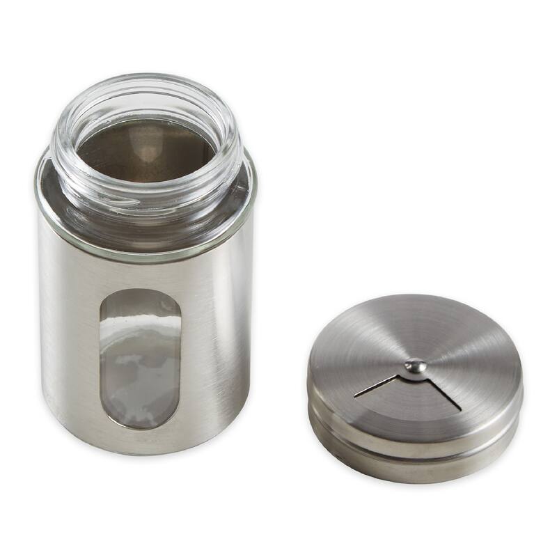 Glass and Steel Spice Shaker Select from Multiple Sizes