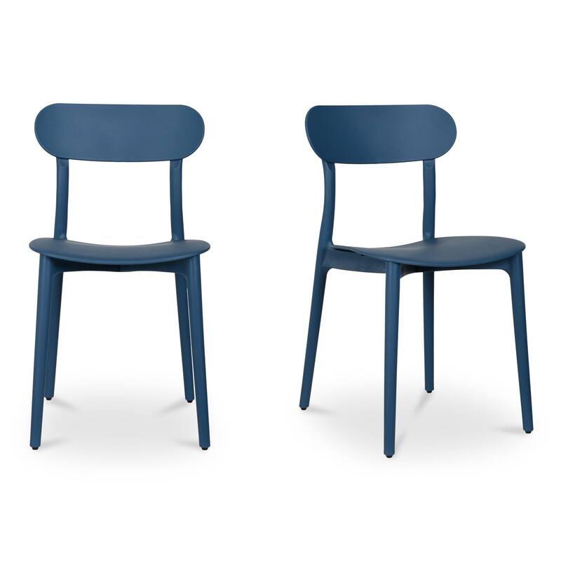 NADAAL STUDIOS Vance, Patio Dining Chairs, Black, Set of Two - 16.75 X 20.5 X 31