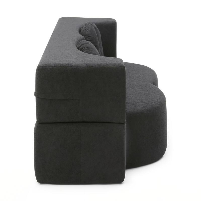 Folding Sofa Bed with Pillow, Floor & Futon Loveseat Couch