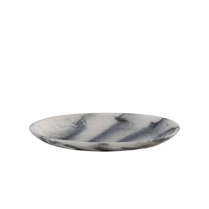 Oval Platter Resin Grey Set of 2