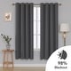 preview thumbnail 57 of 72, Deconovo Solid 52 Width Curtains Panel Pair(2 Panel) 52x72 Inch - Dark Grey