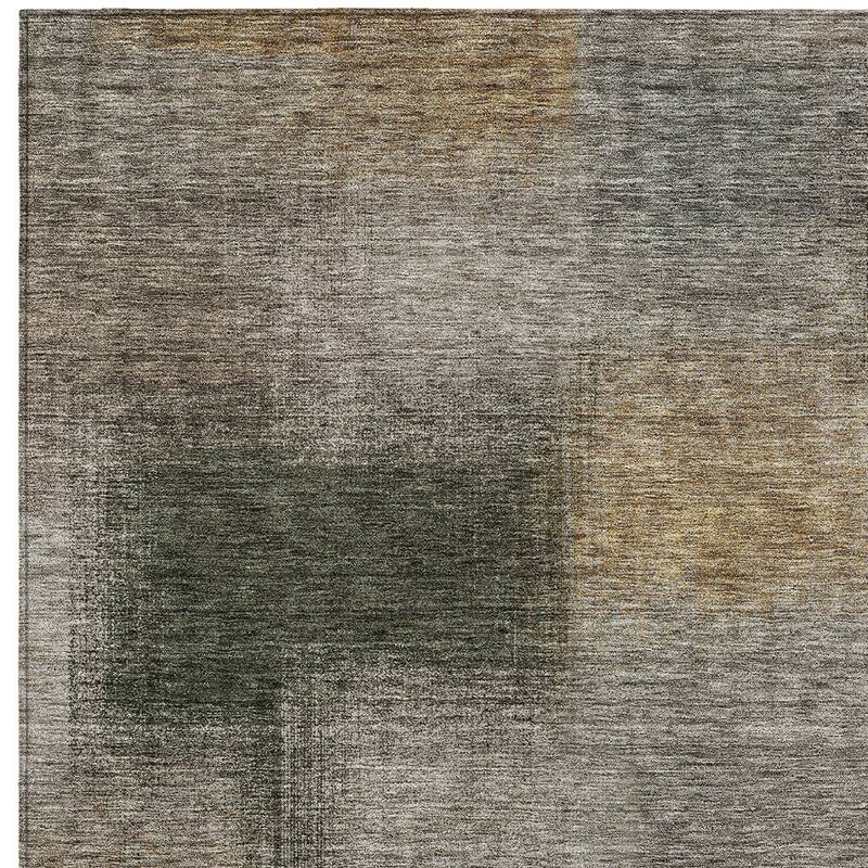 HomeRoots Abstract Transitional Rectangle Outdoor Rug