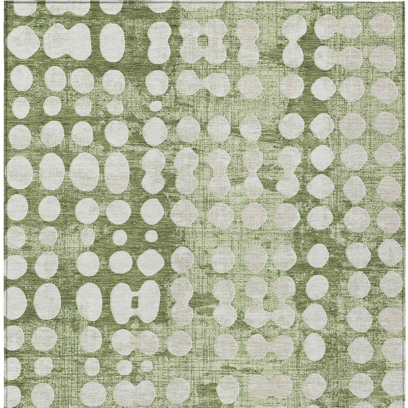 HomeRoots Abstract Transitional Rectangle Outdoor Rug
