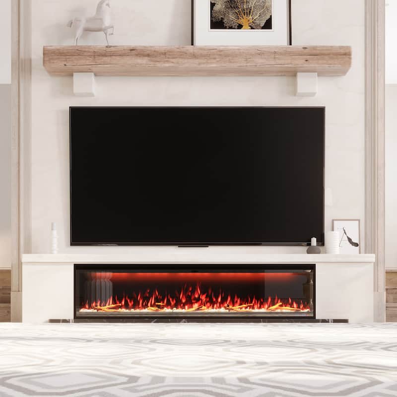 Clihome 42-88" Recessed Wall-Mounted Control Electric Fireplace