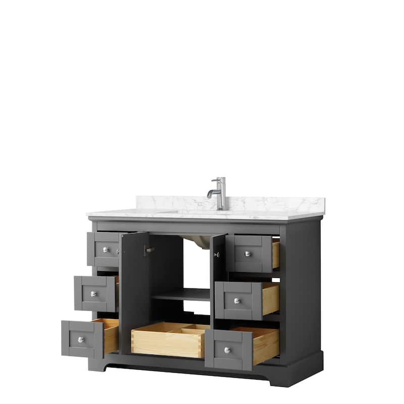 Avery 48 Inch Single Vanity, Cultured Marble Top