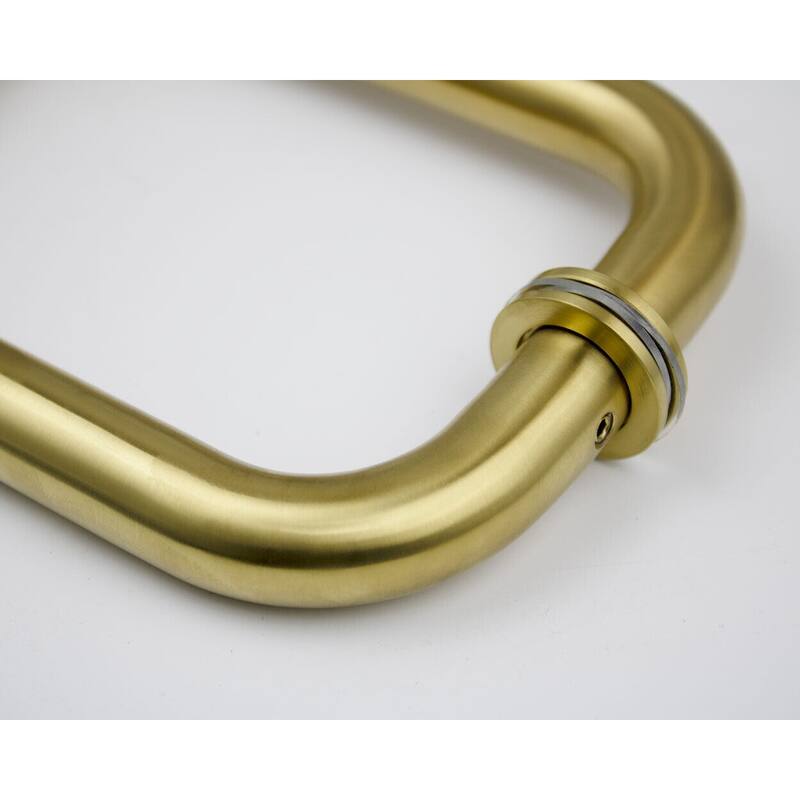 CEL 12" x 12" Tubular Back-to-Back Pull Handle / Towel Bar for shower door
