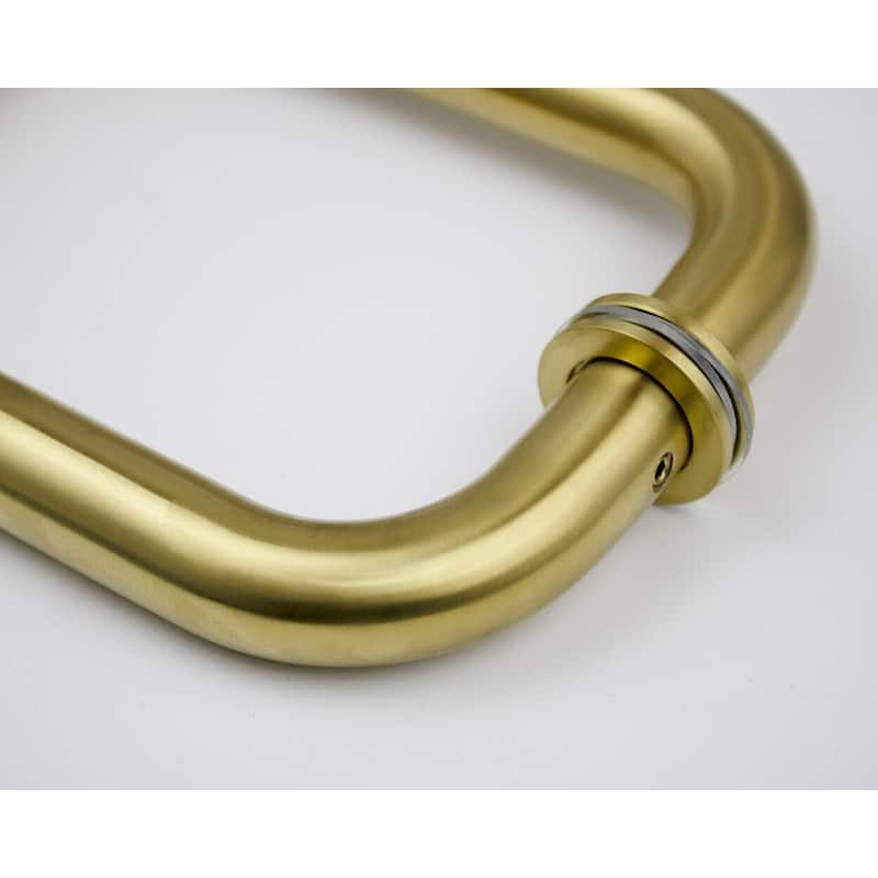 CEL 8"x8" Tubular Stainless Steel Back to Back Shower Door Pull Handle