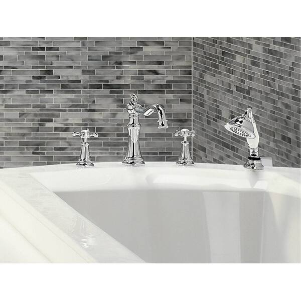 Shop Moen Ts21102 Weymouth Deck Mounted Roman Tub Filler Trim With