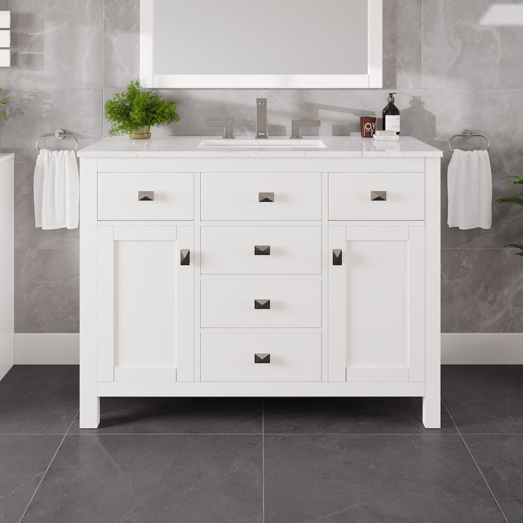 Eviva Artemis Bath Vanity with Engineered Stone Top & Undermount Porcelain Sink