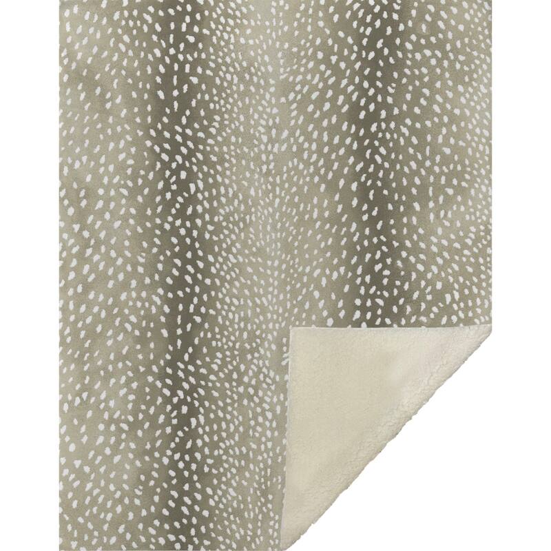 Premium Machine Washable ASB44 Antelope Print Sherpa Throw Blanket