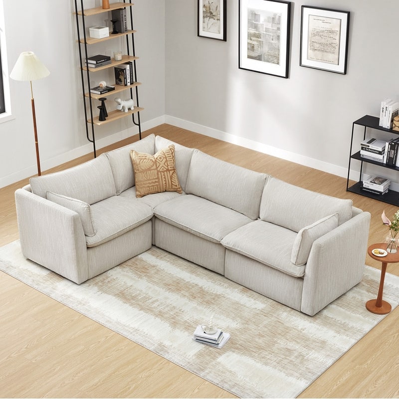 Cypress 107"W L-shape Power Reclining Sectional Sofa Couch