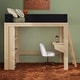 preview thumbnail 24 of 27, Max and Lily Mid-Century Modern Twin Loft Bed with Desk and Bookshelf