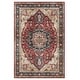 preview thumbnail 26 of 204, Gertmenian Crystal Print Washable Digital Printed Flat Pile Polyester Slip Resistant Area Rug Collection 3' 6" x 4' 6" - Soha Red