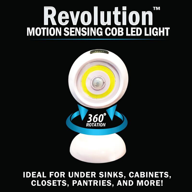 Revolution Motion Sensing COB LED Spotlight 3 Pack - White