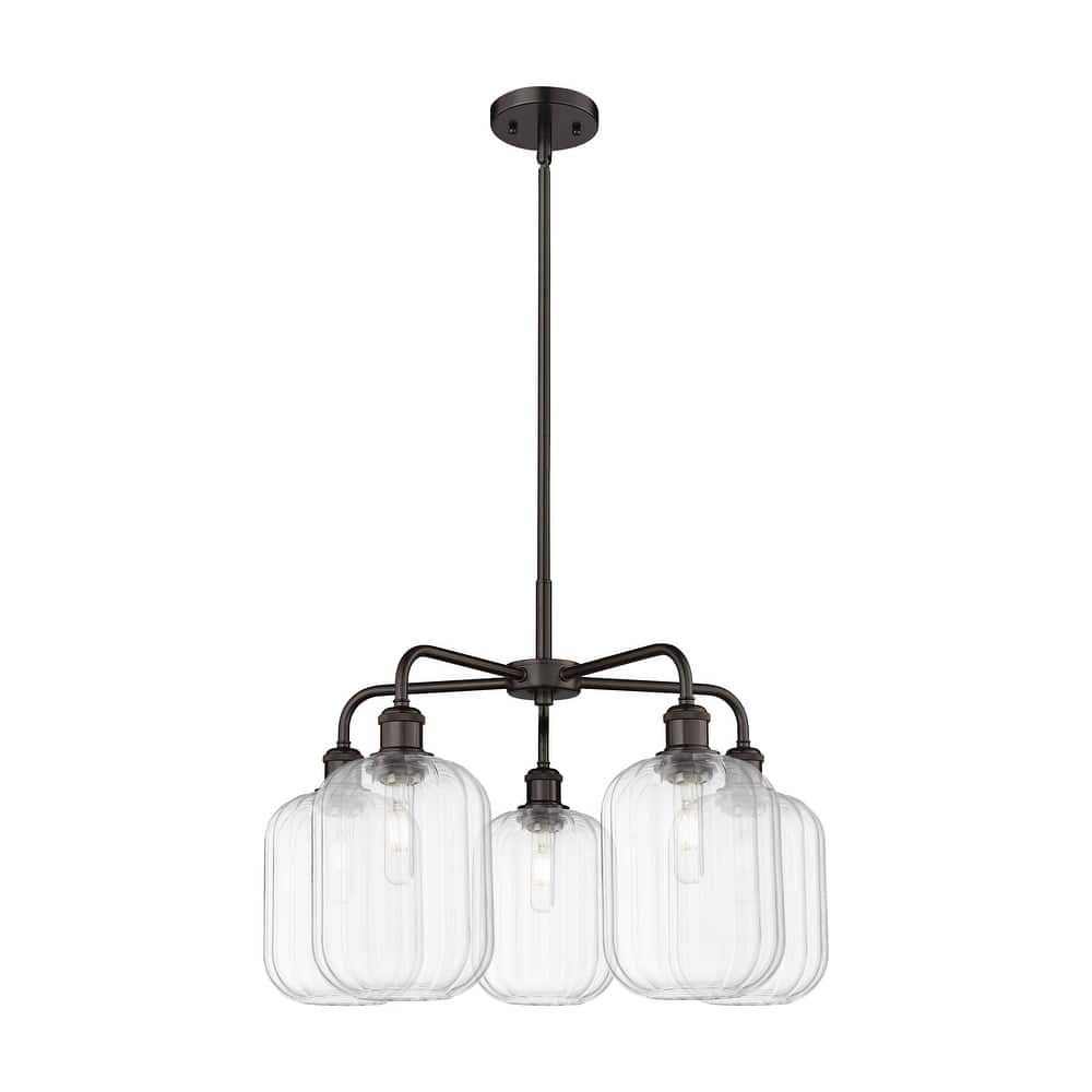 Innovations Lighting Endless Possibilities Ballston - Preston - 5 Light 25" Jar Shade Stem Hung Chandelier