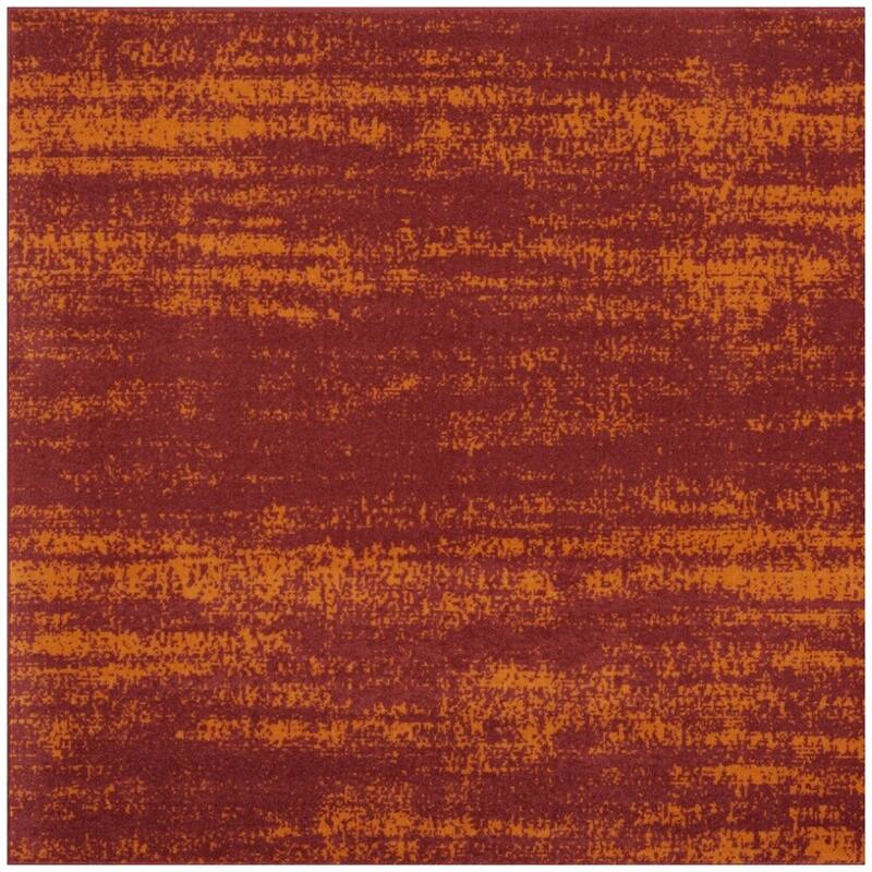 HomeRoots Abstract Contemporary Square Outdoor Rug - 5' Square