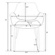 preview thumbnail 61 of 85, Markley Modern Leather Upholstered Dining Side Chairs with Black Iron Legs Accent Armchair for Home Kitchen Set of 4