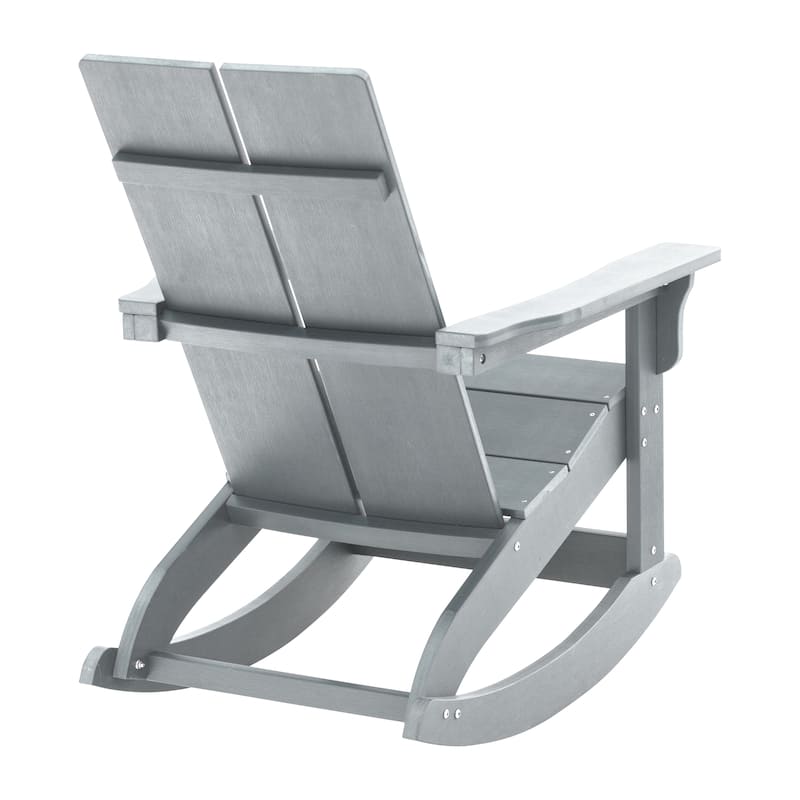 Indoor/Outdoor modern 2-Slat Adirondack Poly Resin Rockers - Set of 2