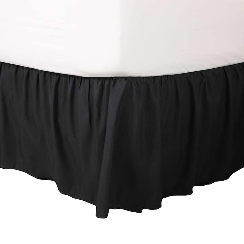 Martex 100% Microfiber Dust Ruffle Hotel Quality 16" Drop Bed Skirt