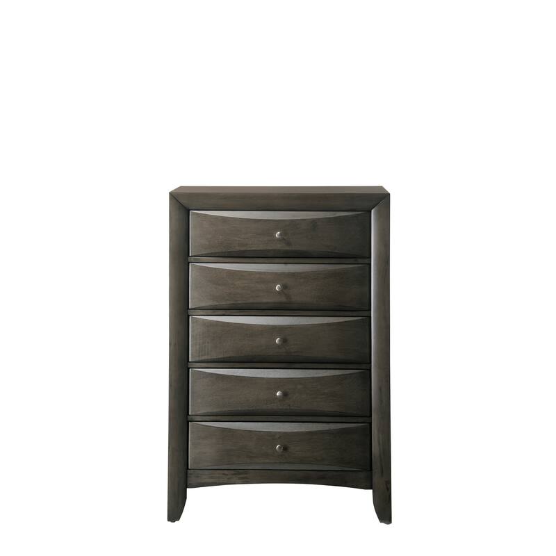 Priscella 6 Piece Gray Oak Storage Platform Bedroom Set
