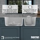 preview thumbnail 64 of 63, Karran Drop-In Quartz 34 in. Double Bowl 60/40 Kitchen Sink With Bottom Grids and Strainers