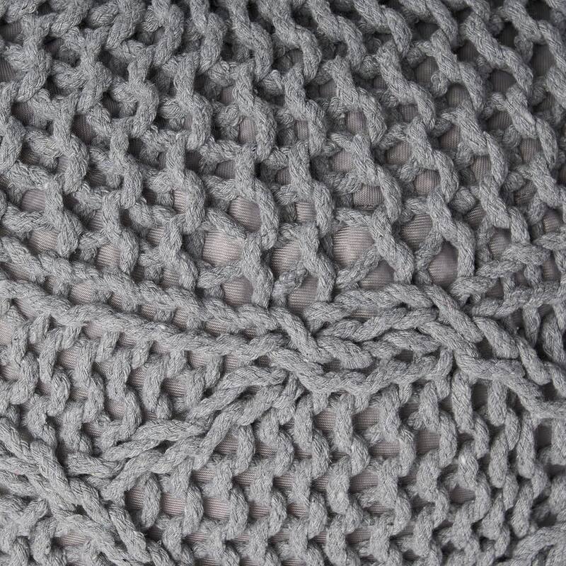 Charming Knit Pouf for Stylish and Comfortable Home Decor
