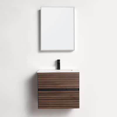 Blossom Annecy 24-Inch Floating Bathroom Vanity with Ceramic Sink