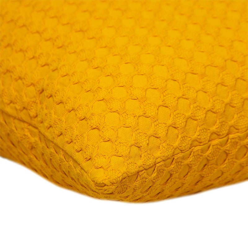 Square Cotton Throw Pillow - 20" - Mustard Yellow