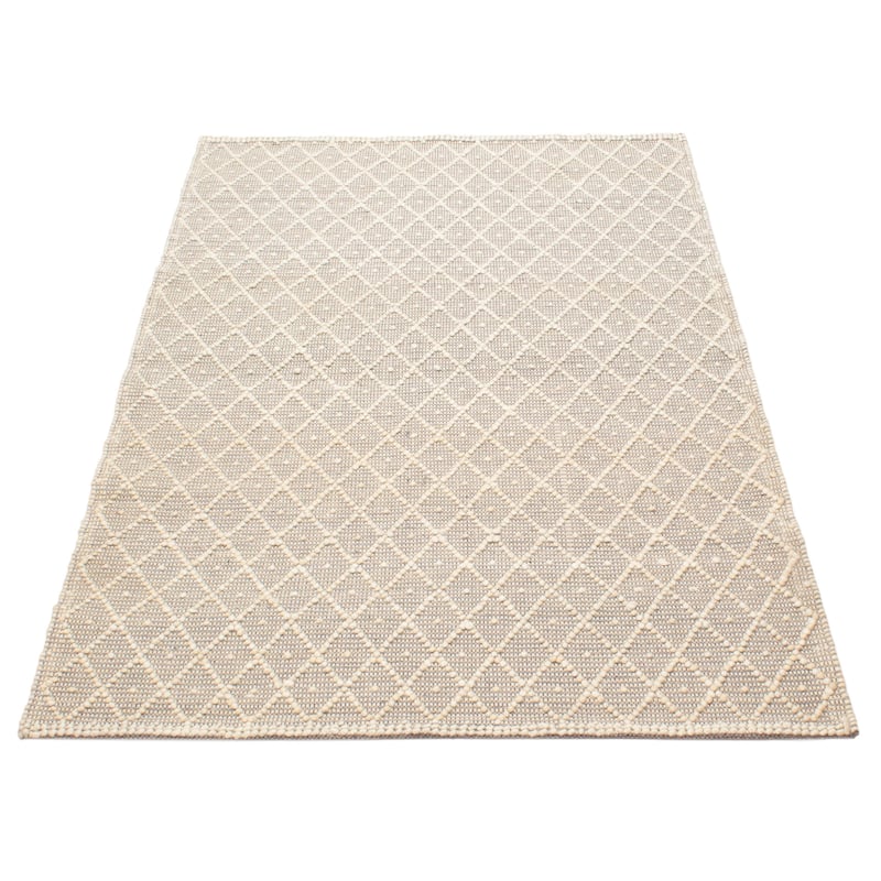 ECARPETGALLERY Braid weave Sienna Grey Wool Rug - 5'2 x 7'11