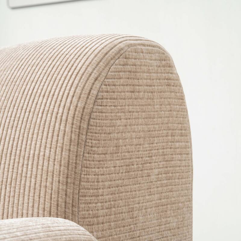 42''W Modern Chenille Upholstered Accent Chair with Deep Seats-No Assembly