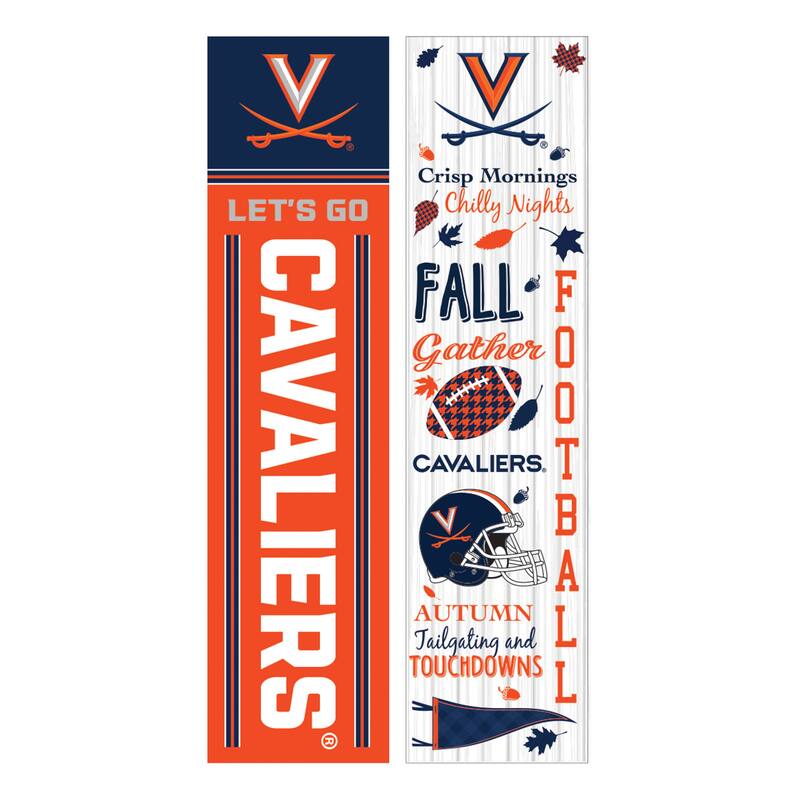 47" Double Sided Seasonal Porch Leaner, University of Virginia - 47" x 11.25"