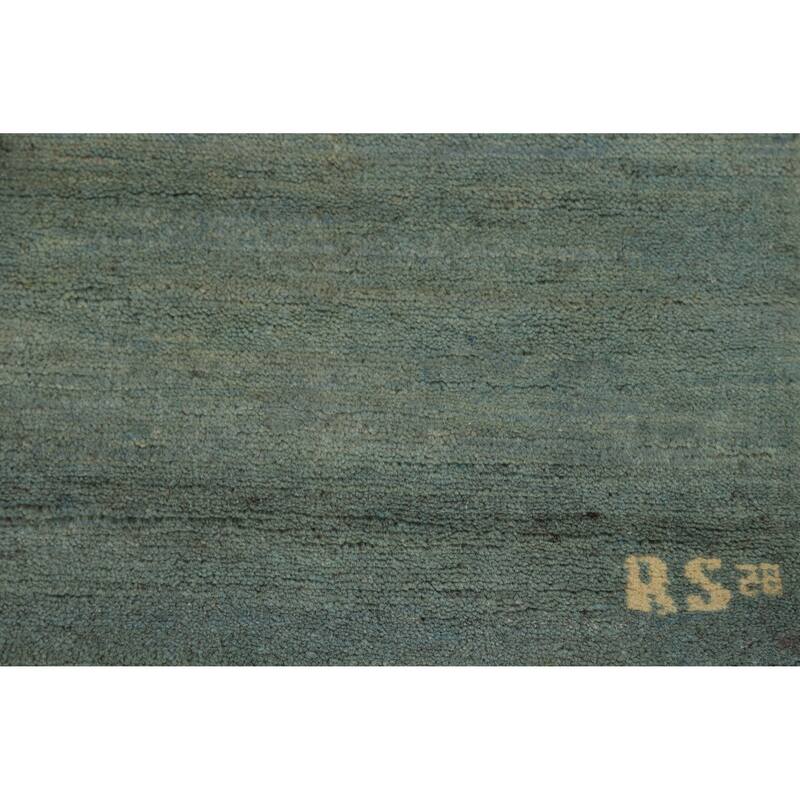 Stripe Gabbeh Modern Rug Handmade Wool Carpet - 2'7" x 4'1"