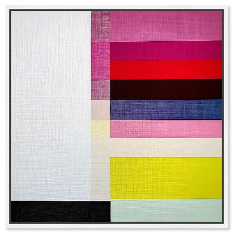 Quadratic Composition Canvas by Art Remedy - 40" x 40" - White