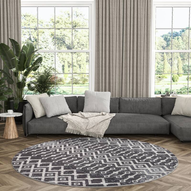 Gematria Moroccan Geometric Indoor Area Rug