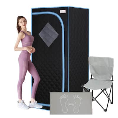 Portable Full Size Black Infrared Sauna tent Fast Heating Personal Home Spa